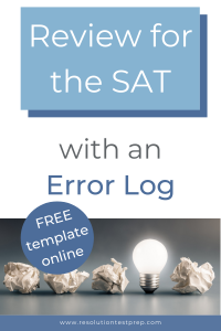 Review for the SAT with an Error Log