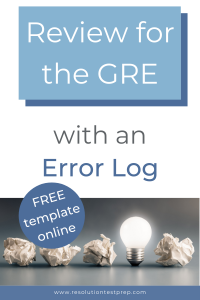Review for the GRE with an Error Log