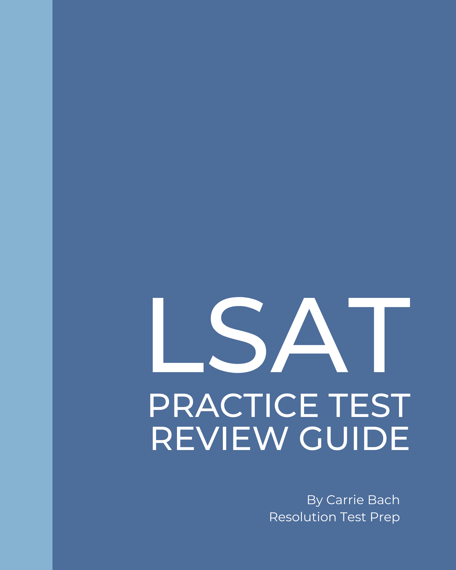 LSAT Practice Test Review Guide front cover