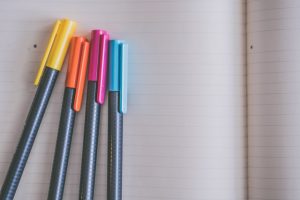 highlighters to signify effective LSAT study habits